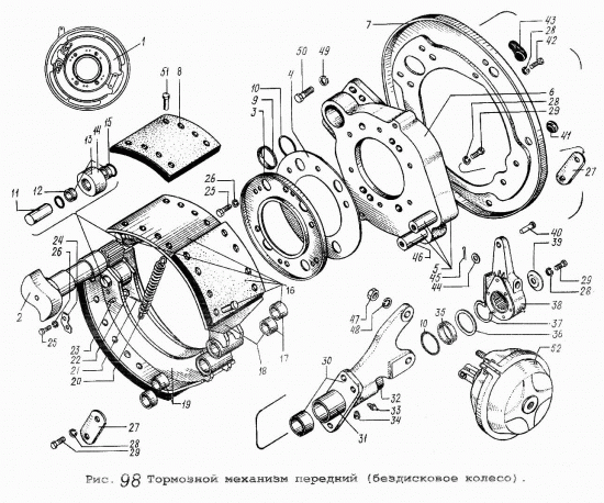 Регулировка тормозов маз