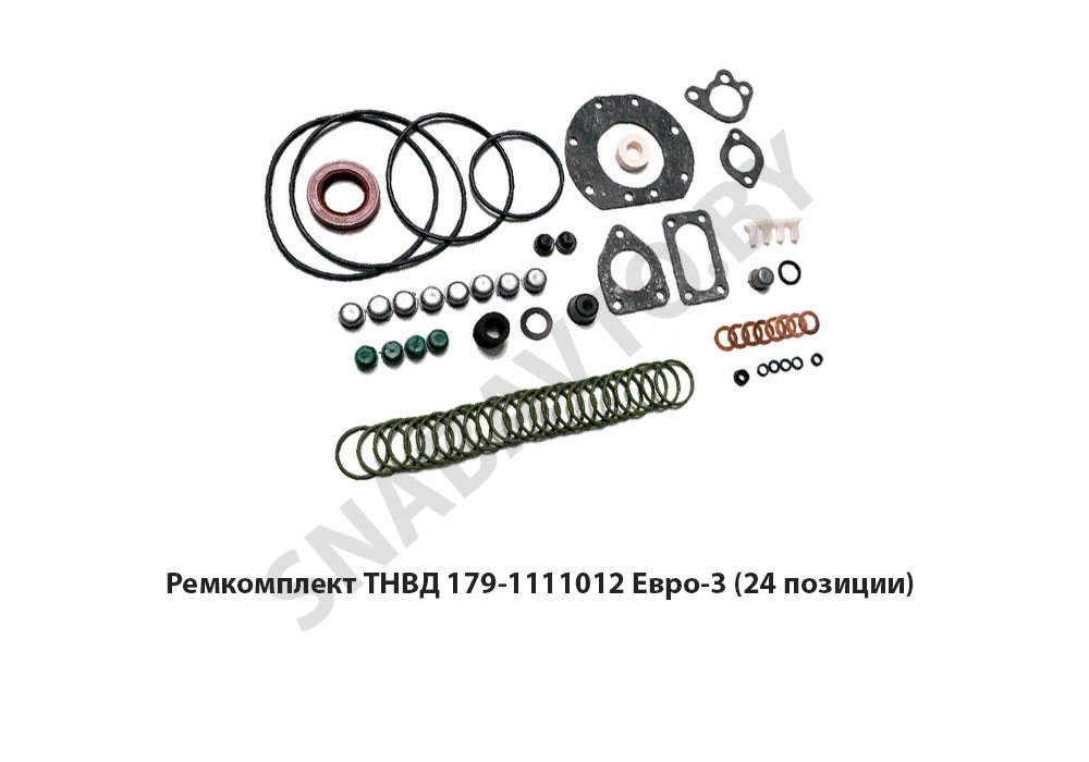 Ремкомплект ТНВД 179 (РТИ,паронит,медь,пласт) ЕВРО-3 (24 позиции) 179-1111012, RSTA