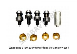 Шкворень в сборе (комплект 4 шт.) 3160-2304019